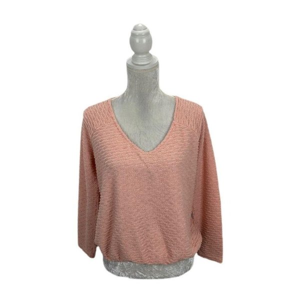 Sanctuary Sweaters - Sanctuary Loose Knit Textured Cropped Sweater Pink